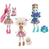 Набор из трех кукол со зверюшками Mattel Enchantimals FMG18 фото