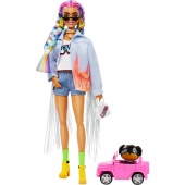 Кукла Barbie Экстра с радужными косичками GRN29