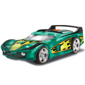 Hot Wheels HW90532 Машинка Хот вилс на батарейках свет+звук электромеханическая, зеленая 25 см фото