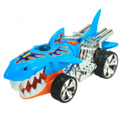 Hot Wheels HW90512 Машинка Хот вилс на батарейках свет+звук электромеханическая, акула голубая 23 см фото