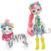 Куклы с большими зверюшками КУКЛА Тэдли Тайгер и тигр Китти Mattel Enchantimals GFN57 фото
