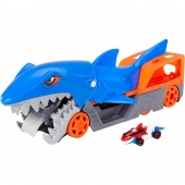 Набор игровой Hot Wheels Грузовик Голодная акула с хранилищем для машинок GVG36 фото