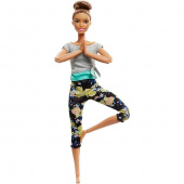 Барби Безграничные движения Шатенка с пучком Mattel Barbie FTG82, фото