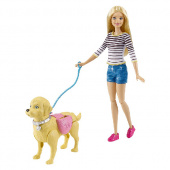 Barbie DWJ68 Барби Игровой набор "Прогулка с питомцем"