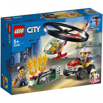 Конструктор ЛЕГО Город Пожарный спасательный вертолёт LEGO City 60248 фото