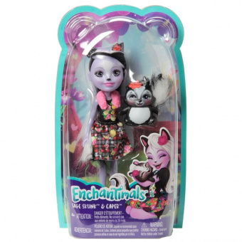 Кукла с питомцем Скунси Седж Mattel Enchantimals FXM72