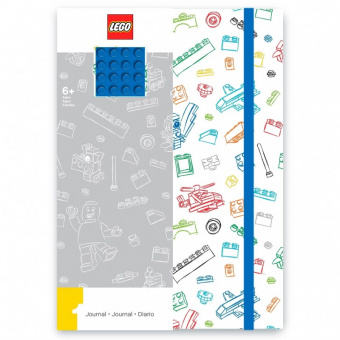 LEGO Книга для записей с резинкой 51842 Сине-белая фото