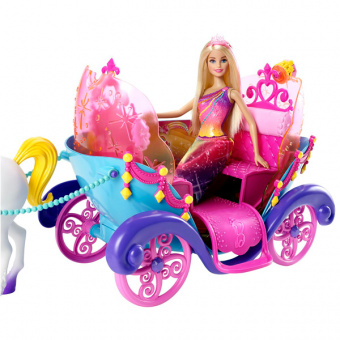Barbie DPY38 Барби Радужная карета и кукла