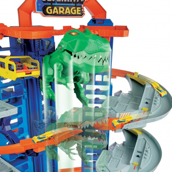 Невообразимый гараж Hot Wheels c тиранозавром GJL14 фото