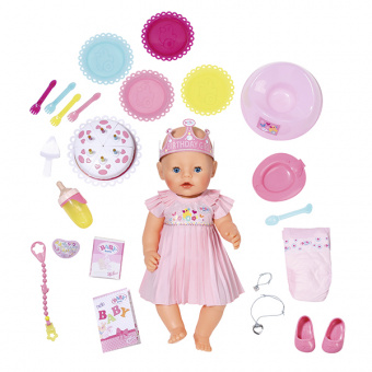 Zapf Creation Baby born 824054 Бэби Борн Кукла Интерактивная Нарядная, 43 см
