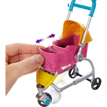 Кукла Barbie с щенком в коляске GHV92