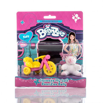 Beanzeez B32011 Бинзис Игровой набор плюшевый "Котенок с велосипедом"
