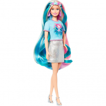 Кукла Barbie Радужные волосы GHN04