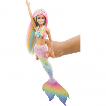 Кукла Barbie Русалочка с разноцветными волосами GTF89
