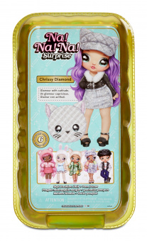 Мягкая кукла Na Na Na Surprise Крисси Даймонд Фиолетовая серии Glam 575344