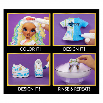 Rainbow High Color and Create c куклой с фиолетовыми глазами 594147