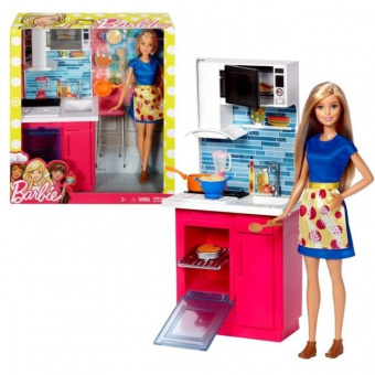 Кукла Барби с набором мебели DVX51/DVX54 Mattel Barbie