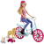 Кукла Barbie на велосипеде с питомцем CLD94