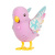 Птичка с клеткой со светящимися крылышками - Радужный Свет 28547