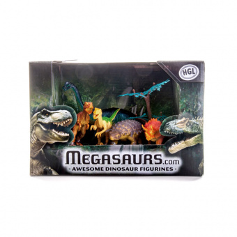 Megasaurs SV10690 Мегазавры Игровой набор динозавров (5 дино + дерево), в ассортименте