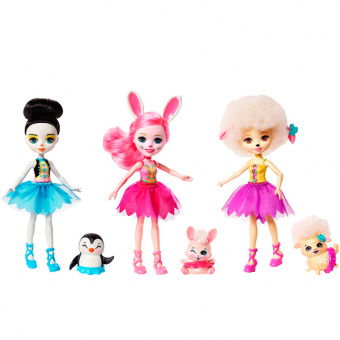 Mattel Enchantimals FRH55 Набор из трех кукол "Волшебные балерины" фото