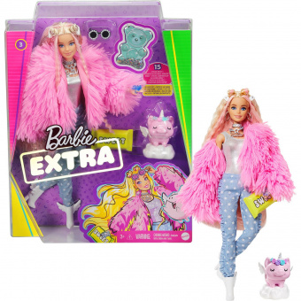 Кукла Barbie Экстра в розовой куртке GRN28