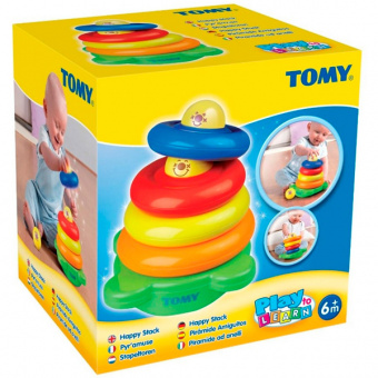 TOMY PlasticToys T6634 Томи Развивающие игрушки Веселая Пирамидка фото