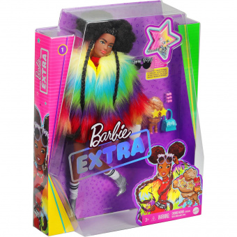 Кукла Barbie Экстра в радужном пальто GVR04