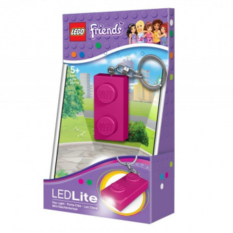 Брелок-фонарик LEGO LGL-KE52F-P Pink Brick - Розовый Кубик фото
