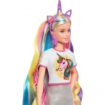 Кукла Barbie Радужные волосы GHN04