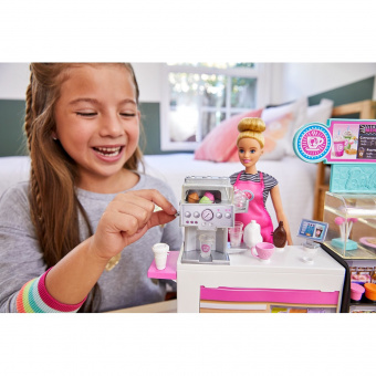 Набор игровой Barbie Кем быть Кофейня GMW03