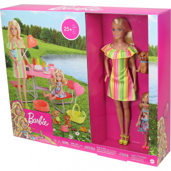 Набор игровой Barbie Пикник с щенками GNC61