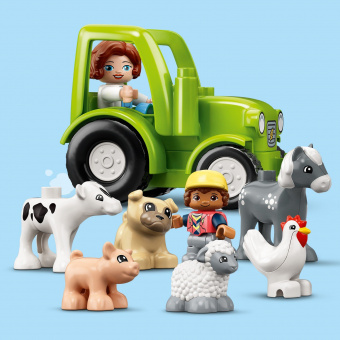 Конструктор LEGO DUPLO Town Фермерский трактор сарай и животные 10952 фото