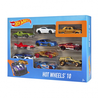 Hot Wheels 54886 Хот Вилс Подарочный набор из 10 машинок фото