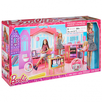 Barbie CFB65 Барби Переносной домик + Кукла