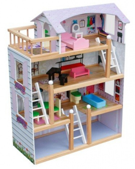 Кукольный домик из дерева - Laura Wooden Toys