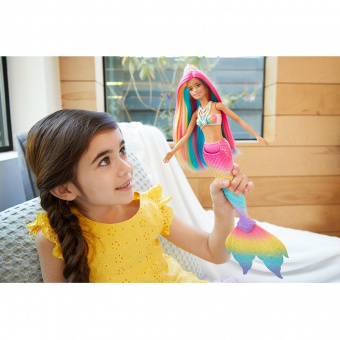 Кукла Barbie Русалочка с разноцветными волосами GTF89