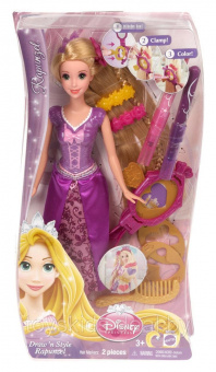 Disney Princess Кукла Рапунцель в наборе с аксессуарами Артикул CJP12 Mattel 29 см фото