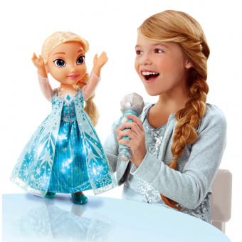 Disney Princess 310780 Кукла Эльза Холодное Сердце Принцессы Дисней, поющая с микрофоном фото