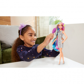 Кукла Barbie Радужные волосы GHN04