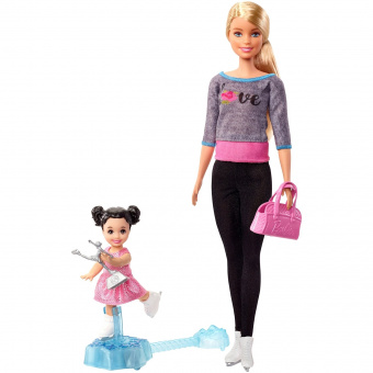 Набор игровой Barbie Спортивная карьера Барби-тренер по фигурному катанию FXP38